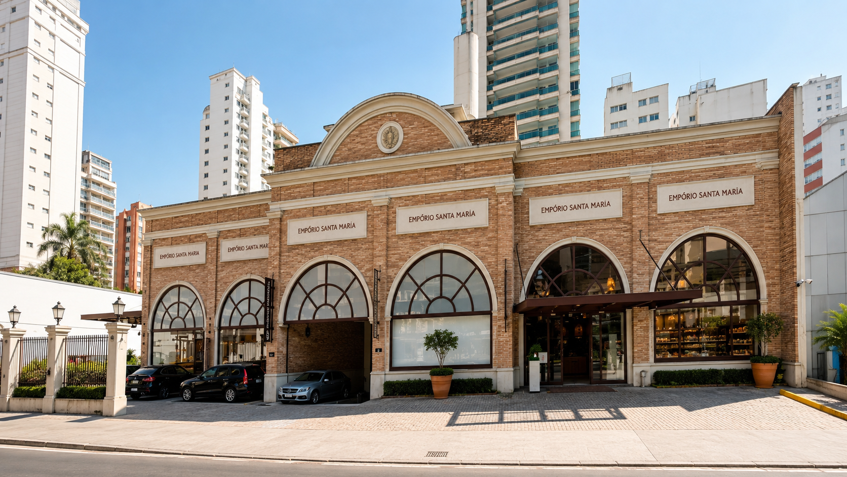 Fachada do Empório Santa Maria, na Av. Cidade Jardim, em São Paulo