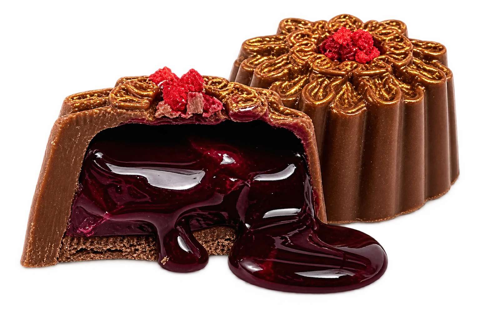 Bombom artesanal Amora Royal da Lebbeke para mesa de doces de casamento