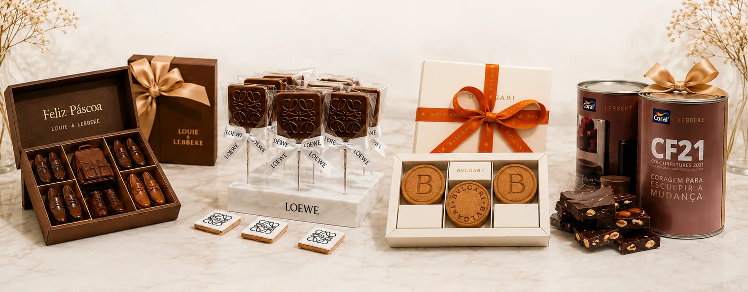 Exclusive Lebbeke corporate projects — Louie, Loewe, Bvlgari and Coral collections in chocolate